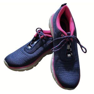Dr Scholls Decible Sneakers Womens 9M Navy and Pink Fashion Shoes Truelite